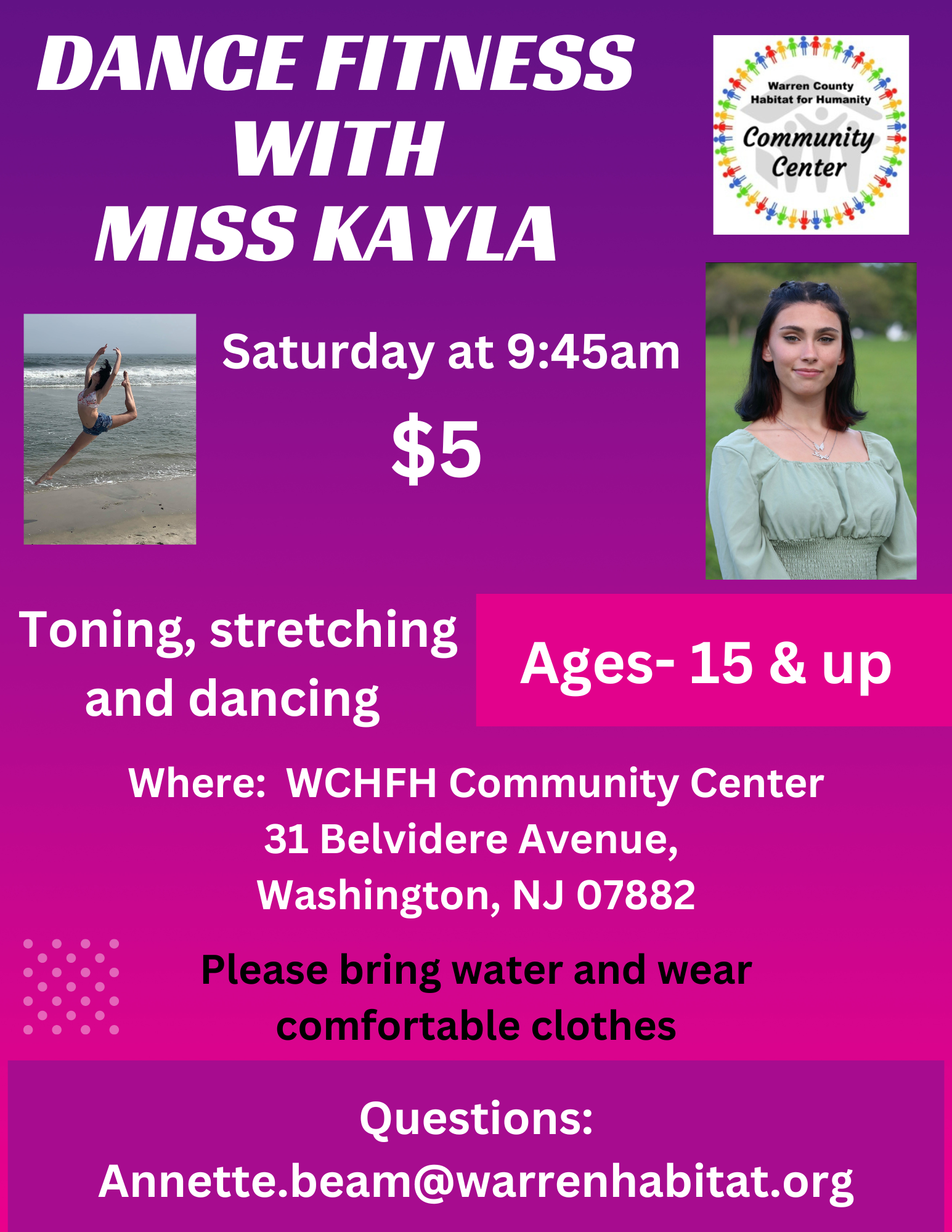 Dance Fitness with Miss Kayla  Warren County Habitat for Humanity